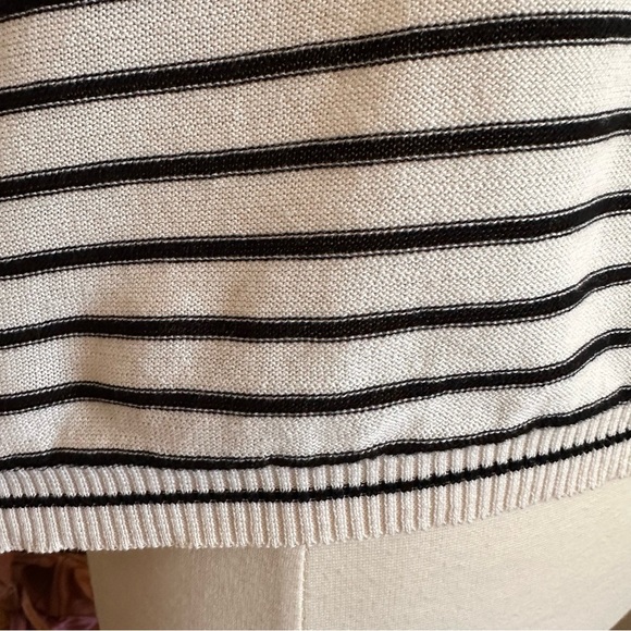 SONIA RYKIEL Vintage Y2K Striped Cotton Knit Top Made in Japan Parisian Chic M - Picture 6 of 15